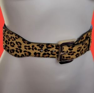 Express xsmall leopard stretch belt. 26,27,28 inches each hole.